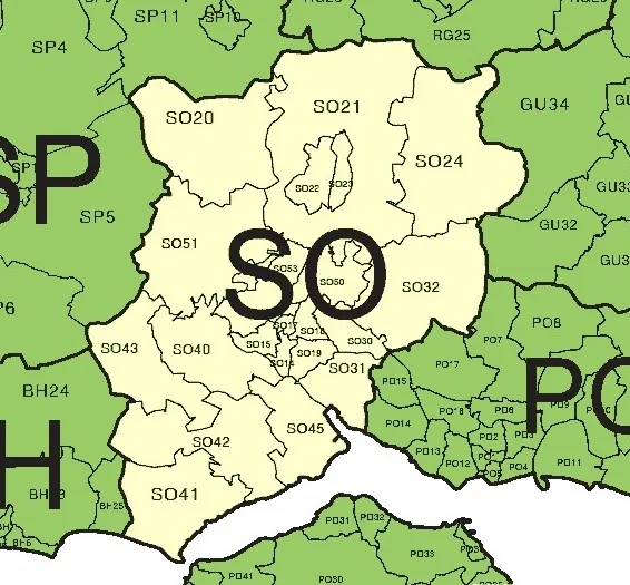 Service Areas Map